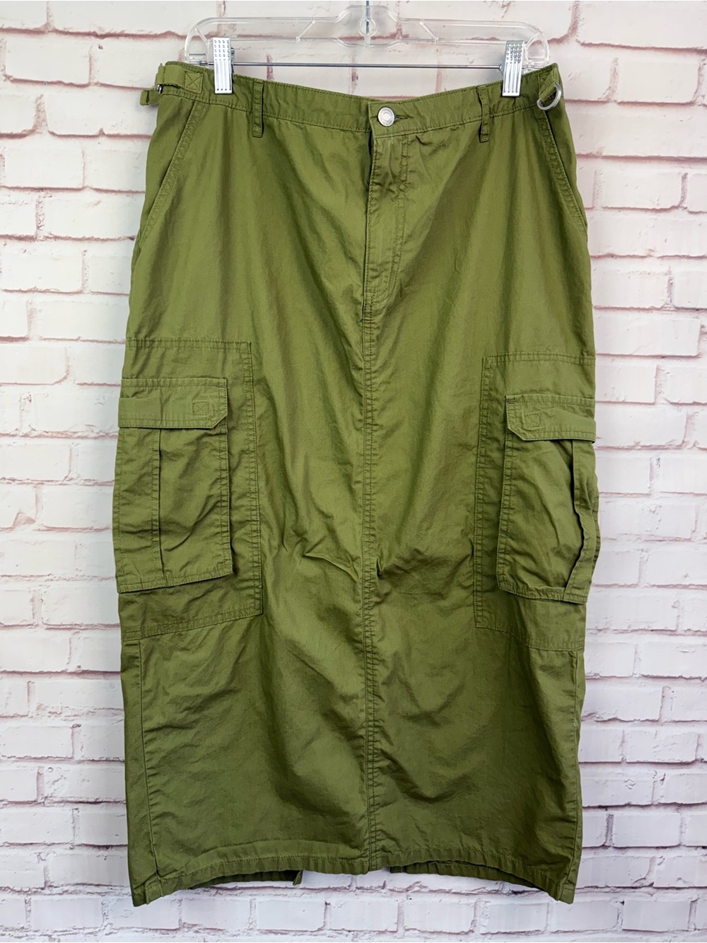 wild fable Olive‎ Cargo Midi Skirt